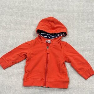 Hanna Andersson Bright Orange Terrycloth Baby Hoodie